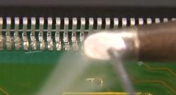 smd soldering،پر کردن نوک ابزار لحیم کاری از قلع مذاب